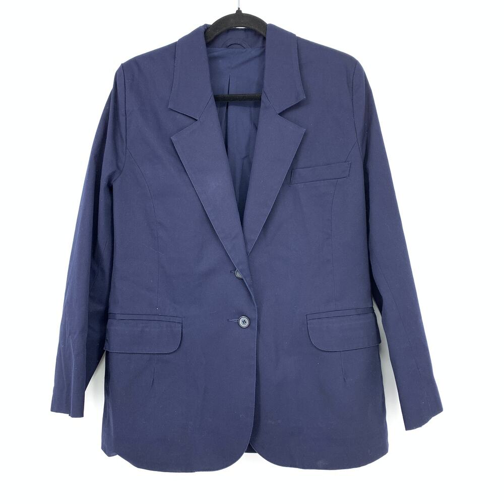 Vintage Tilley Endurables Travellers Jacket Blazer Womens Size 10 Navy Blue